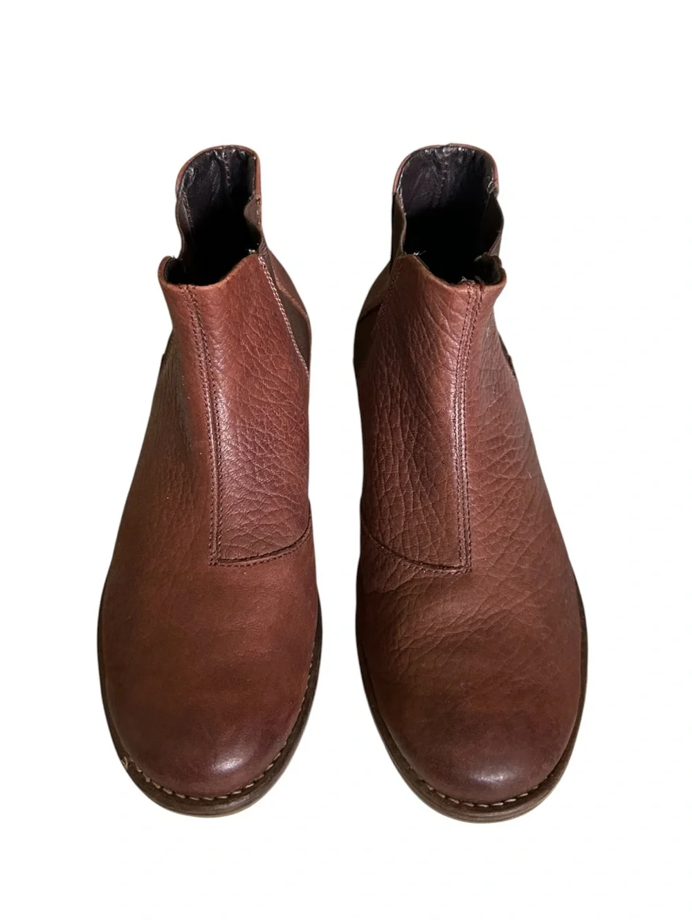 Josef Seibel Brown Pebbled Leather Chelsea Ankle Boots Comfort Booties EU 39